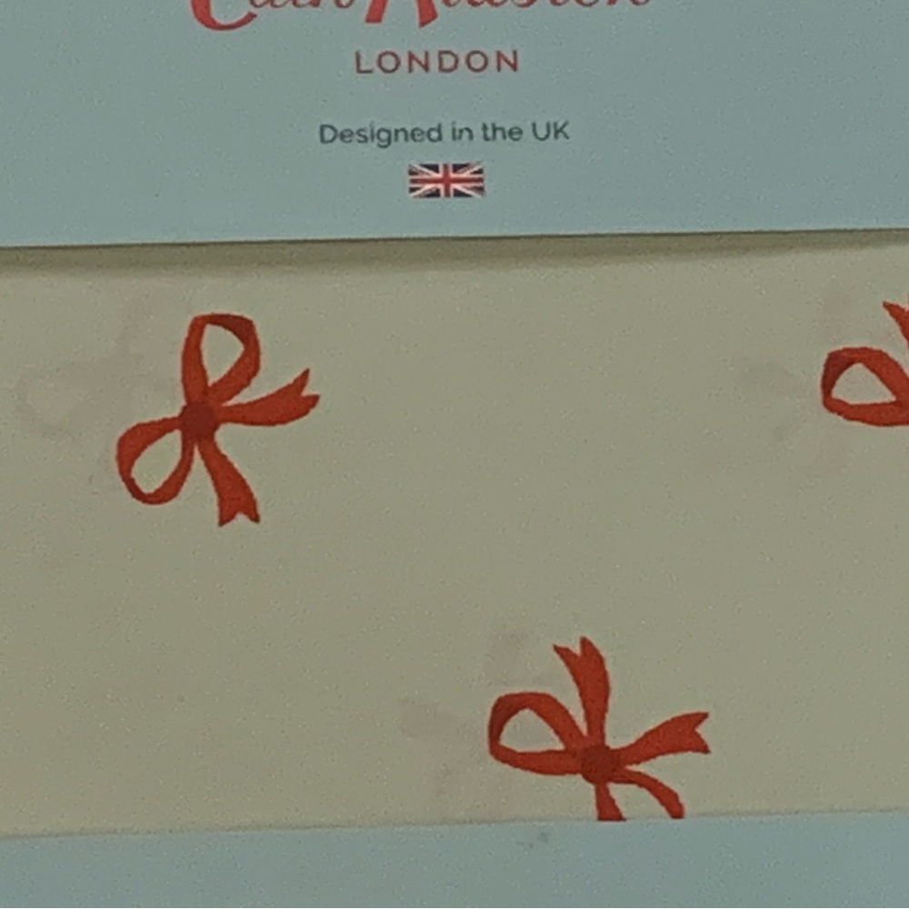 Cath Kidston London Bow Pillowcase Set - Ruby Sage, Percale cotton, 21"x28", NIB - Picture 2 of 10